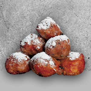 5 koninklijke oliebollen mét krenten