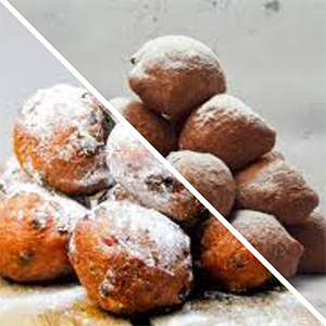 10 oliebollen gemixt